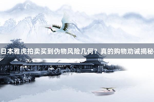 日本雅虎拍卖买到伪物风险几何？真的购物劝诫揭秘